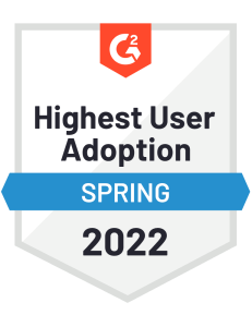 G2 Highest User Adoption Medal